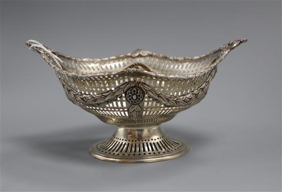 A late Victorian pierced silver sweetmeat bowl, Charles Stuart Harris, London, 1894,